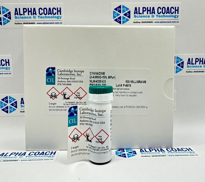 Chất chuẩn CYANAZINE (2-AMINO-15N, 98%+), CAS no: 21725-46-2, hãng CIL - USA